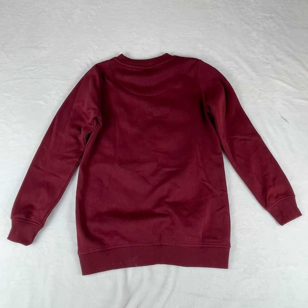 The Rolling Stones Sweatshirt Womens XS Maroon Cherry Tongue Graphic Crew Neck - Picture 2 of 3